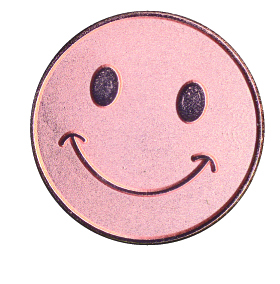 SMILEY FACE enamel badge (pack of 5) - Bronze