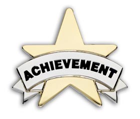 ACHIEVEMENT  Star badge (pack of 5)