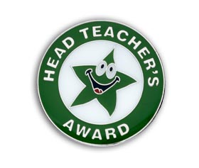 HEADTEACHER'S AWARD enamel badge (pack of 5) - Green