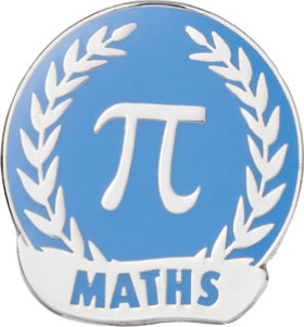 Maths Enamel badge (pack of 5)