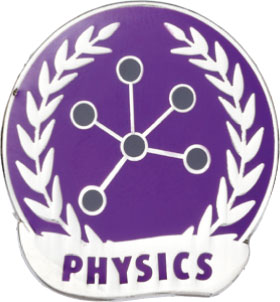 Physics Enamel badges (pack of 5)
