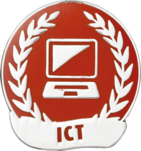 ICT Enamel badge (pack of 5)