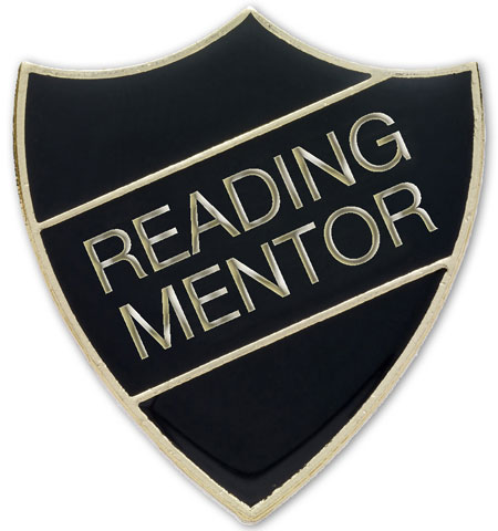 READING MENTOR shield badge (pack of 5) - Black