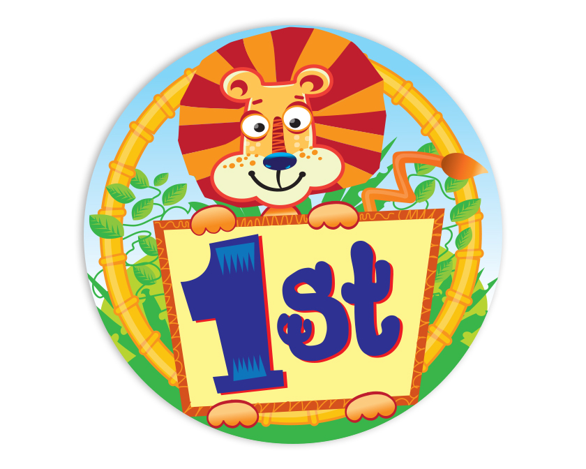 1st Animal sticker 44mm