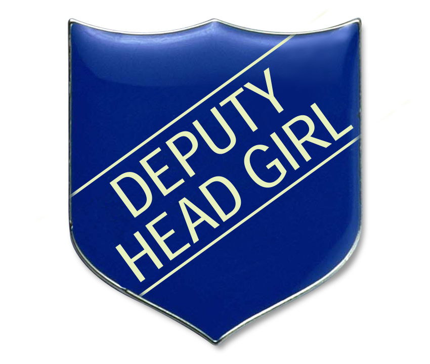 DEPUTY HEAD GIRL badge blue (pack of 5)