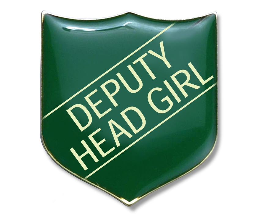 DEPUTY HEAD GIRL badge green(pack of 5)