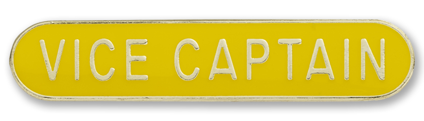 VICE CAPTAIN badge yellow (pack of 5)