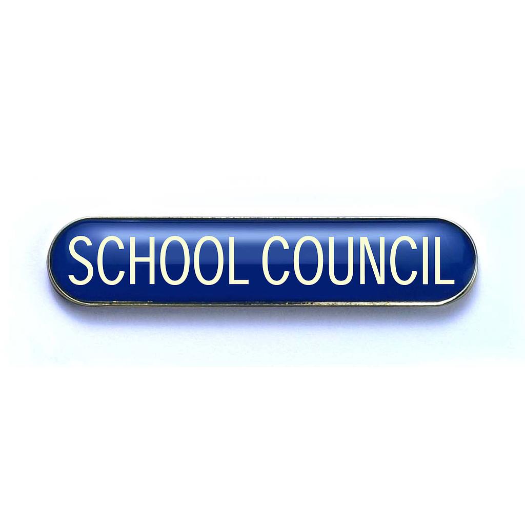 SCHOOL COUNCIL bar badge (Pack of 5) - Blue