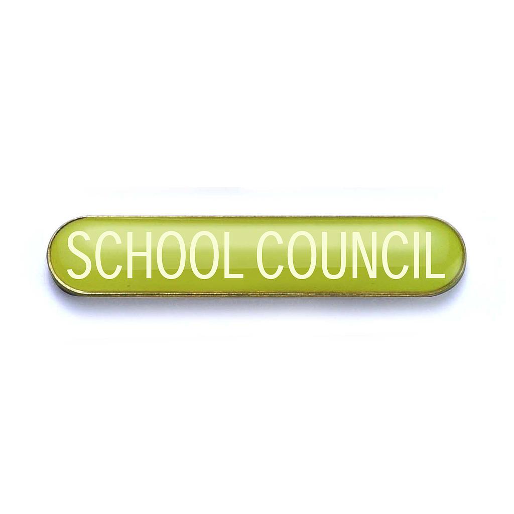 SCHOOL COUNCIL bar badge (Pack of 5) - Yellow
