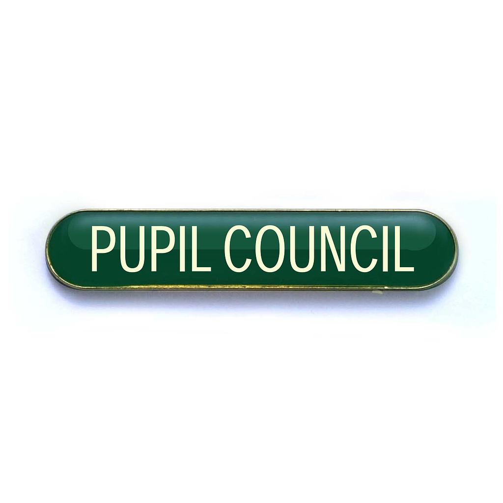 PUPIL COUNCIL badge green (pack of 5)