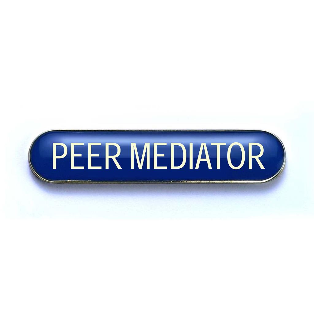 PEER MEDIATOR badge blue (pack of 5)