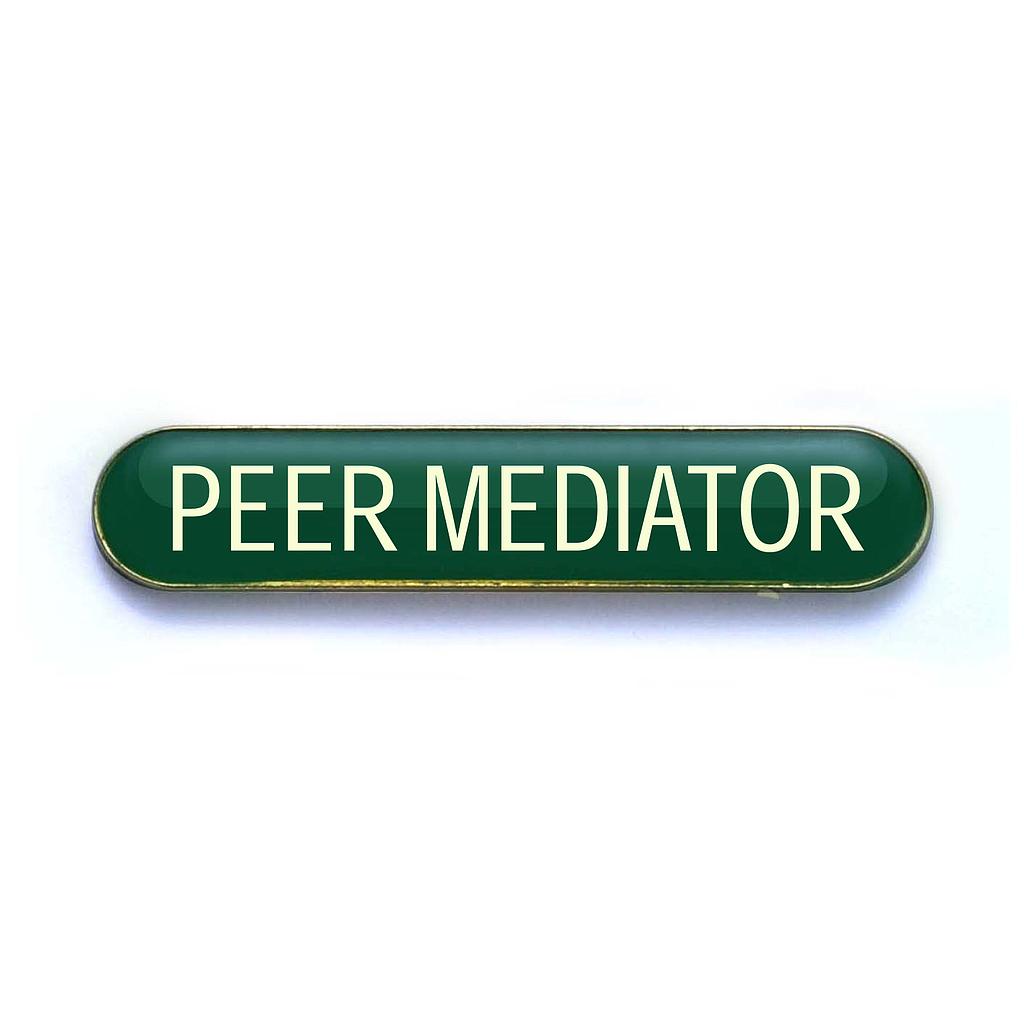 PEER MEDIATOR badge green (pack of 5)
