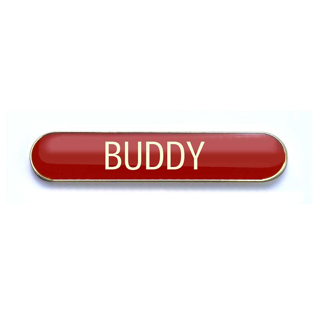 BUDDY badge red (pack of 5)
