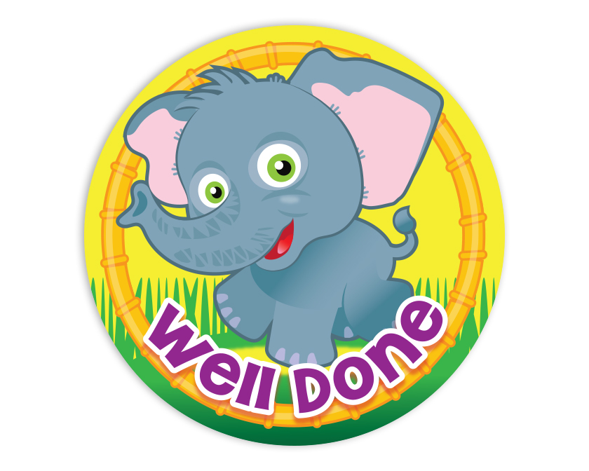 Well Done animal sticker 44mm