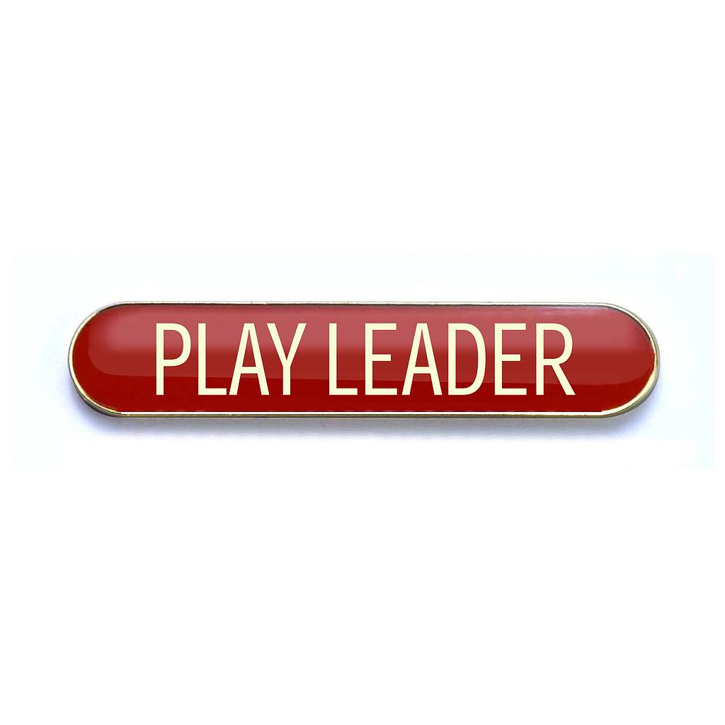 PLAY LEADER badge red (pack of 5)