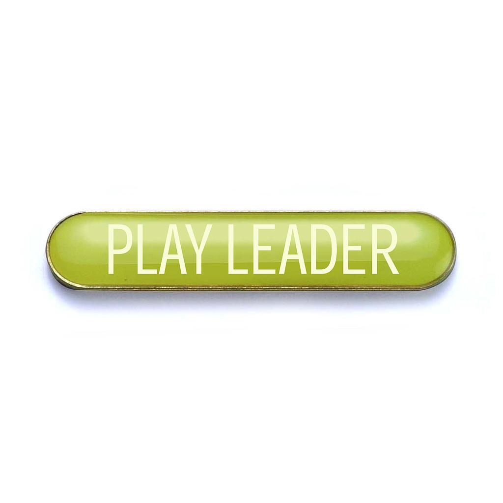 PLAY LEADER bar badge (pack of 5) - Yellow