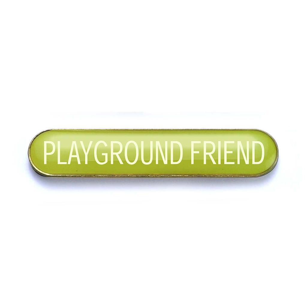 PLAYGROUND FRIEND badge yellow (pack of 5)