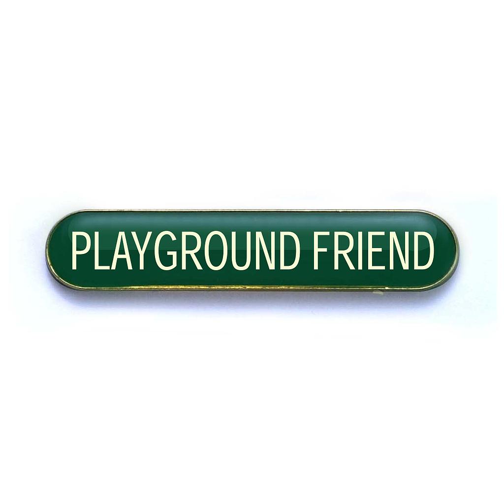 PLAYGROUND FRIEND badge green (pack of 5)