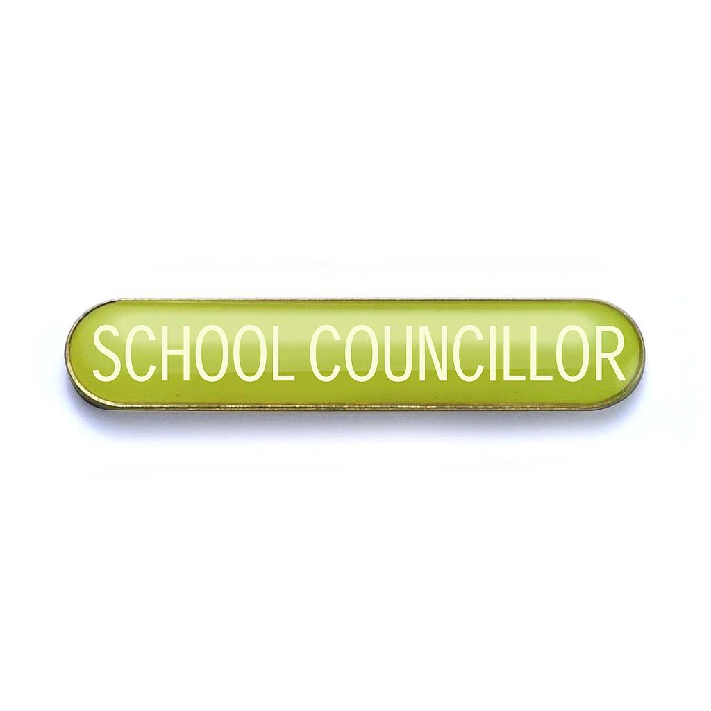 SCHOOL COUNCILLOR badge yellow (pack of 5)