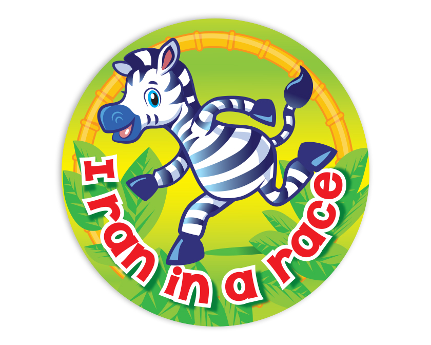 I ran in a race Animal sticker 44mm
