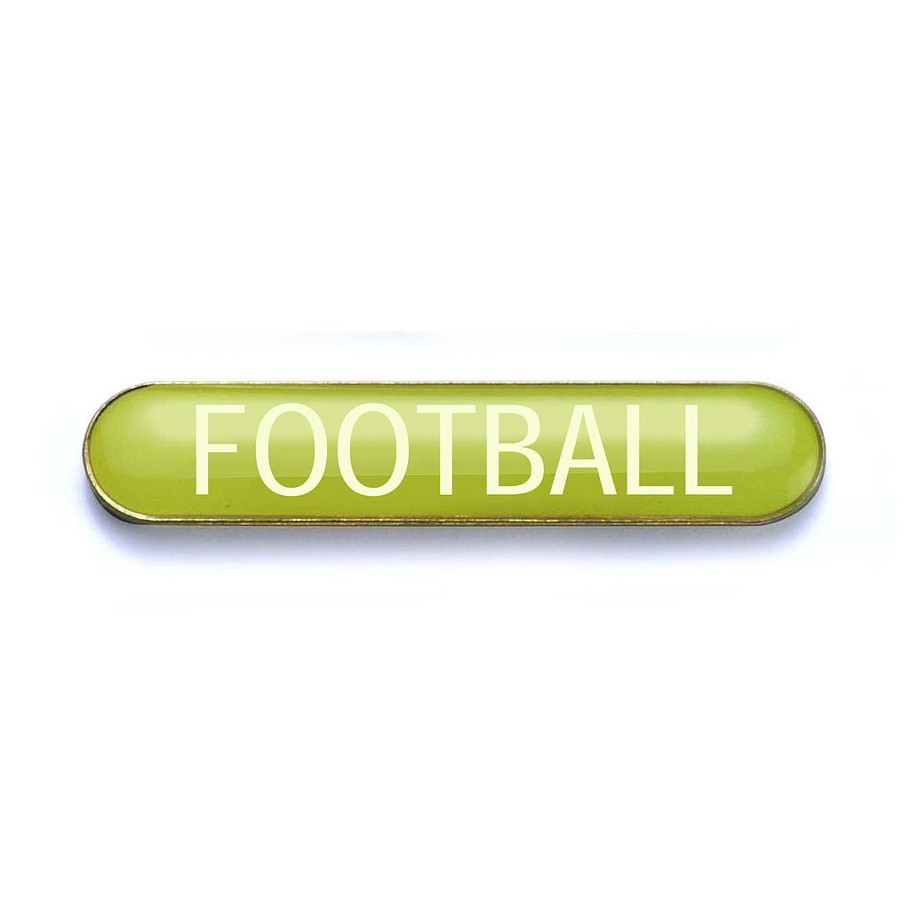 FOOTBALL badge yellow (pack of 5)