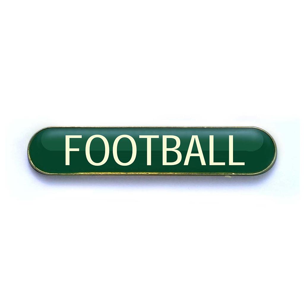 FOOTBALL badge green (pack of 5)