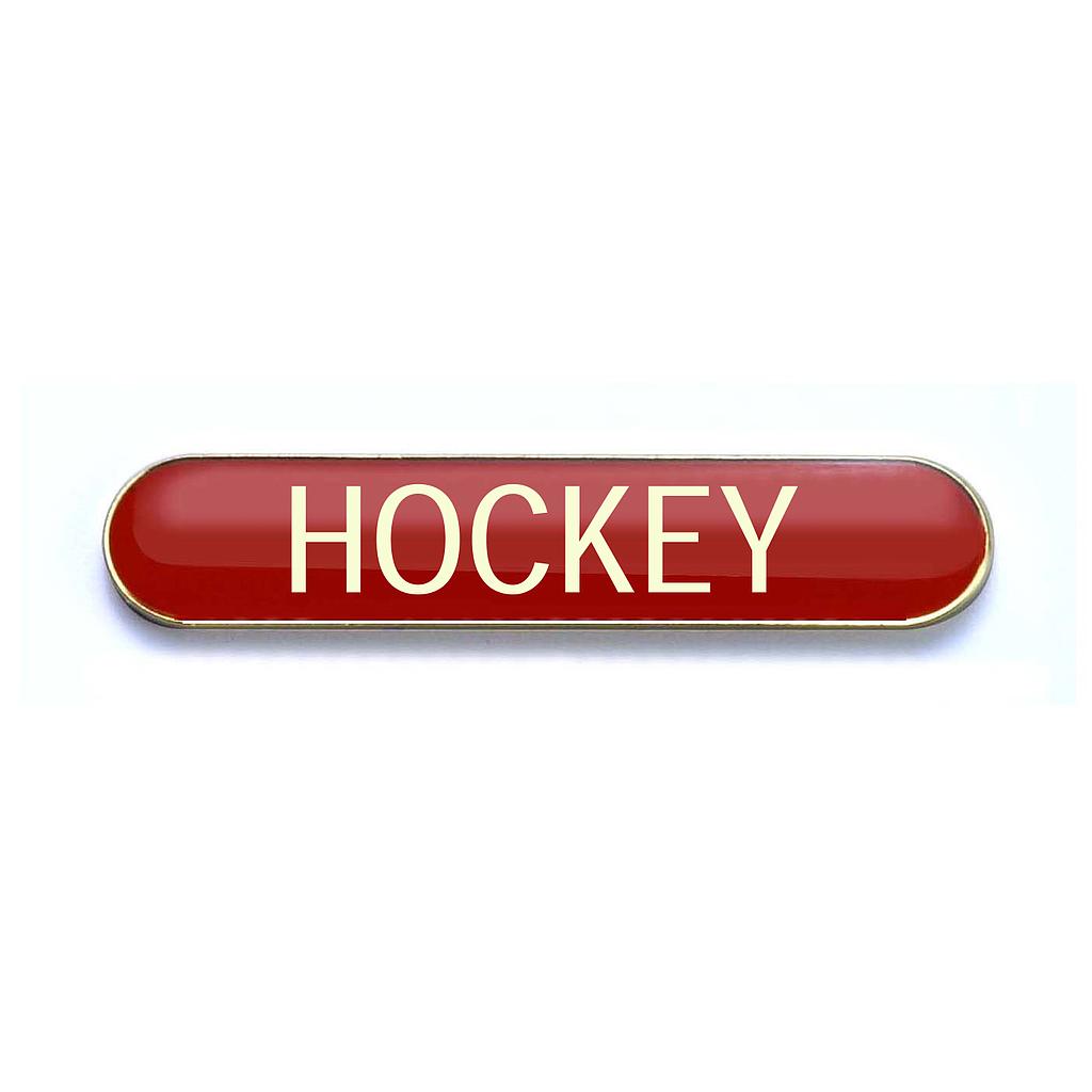 HOCKEY  badge red (pack of 5)
