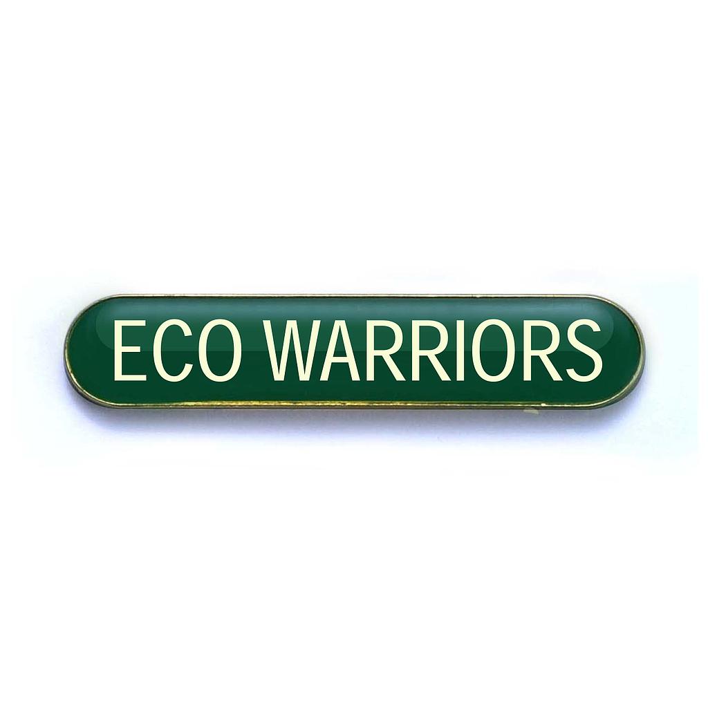 ECO WARRIORS badge green (pack of 5)