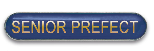 SENIOR PREFECT bar badge (pack of 5) - Blue