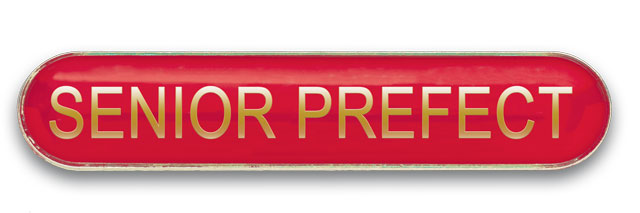 SENIOR PREFECT bar badge (pack of 5) - Red