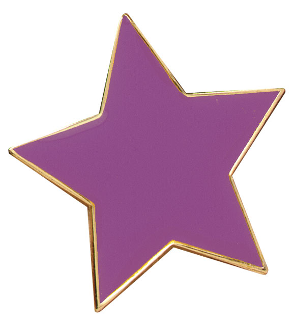 STAR enamel badge (pack of 5) - Purple