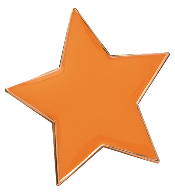 STAR enamel badge (pack of 5) - Orange