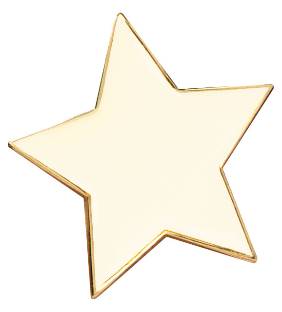 STAR enamel badge (pack of 5) - White