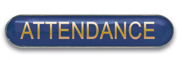 ATTENDANCE bar badge (pack of 5) - Blue