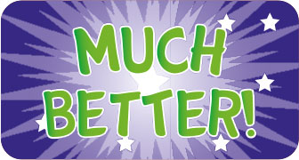 'Much Better' Value pack of 125 stickers