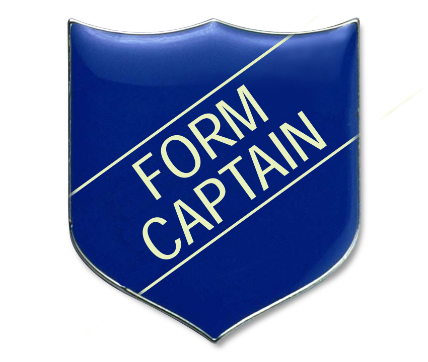 FORM CAPTAIN badge blue (pack of 5)