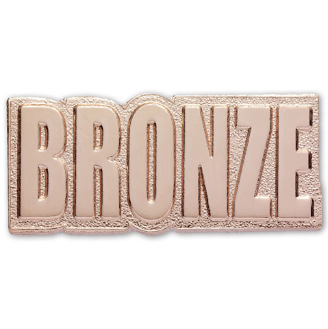 BRONZE Shaped badge (pack of 5)
