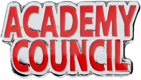 ACADEMY COUNCIL badge red (pack of 5)