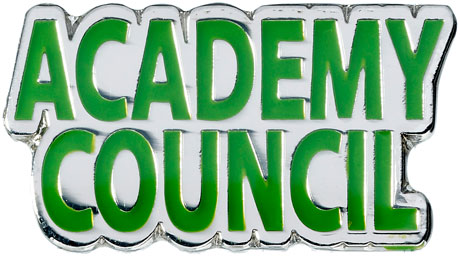 ACADEMY COUNCIL badge green (pack of 5)