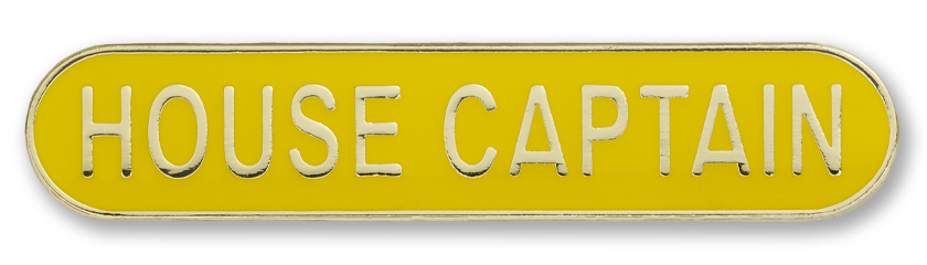 HOUSE CAPTAIN bar badge (pack of 5) - Yellow