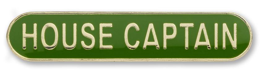 HOUSE CAPTAIN bar badge (pack of 5) - Green
