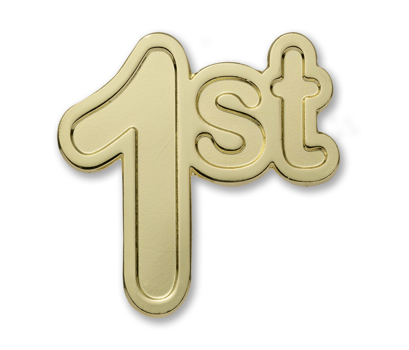 1st Gold badge (pack of 5)
