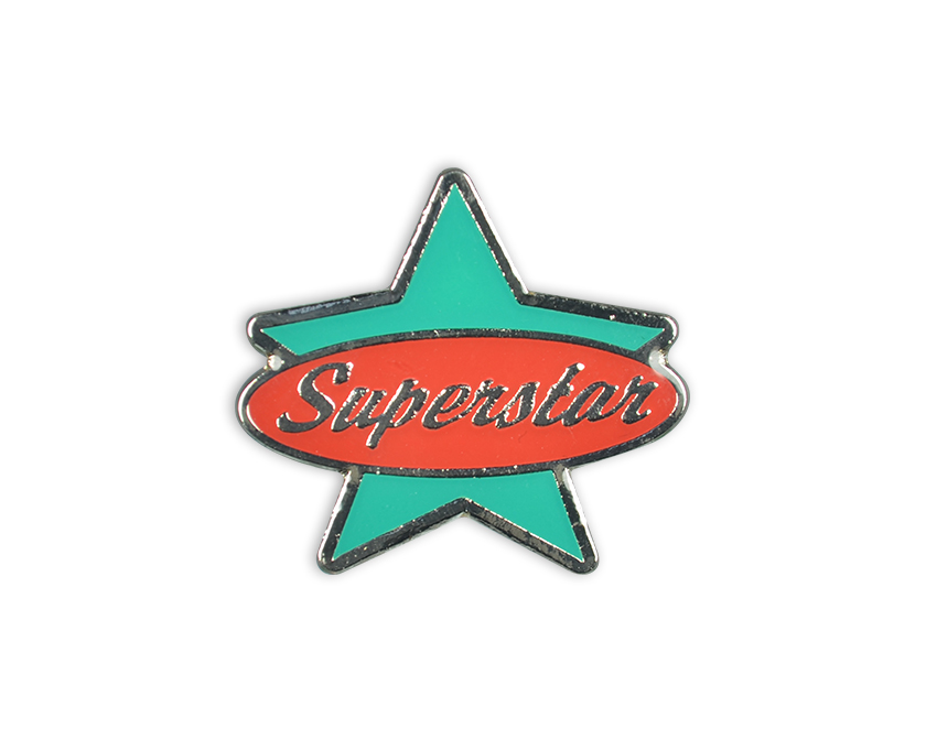 Superstar - retro badge (pack of 5)