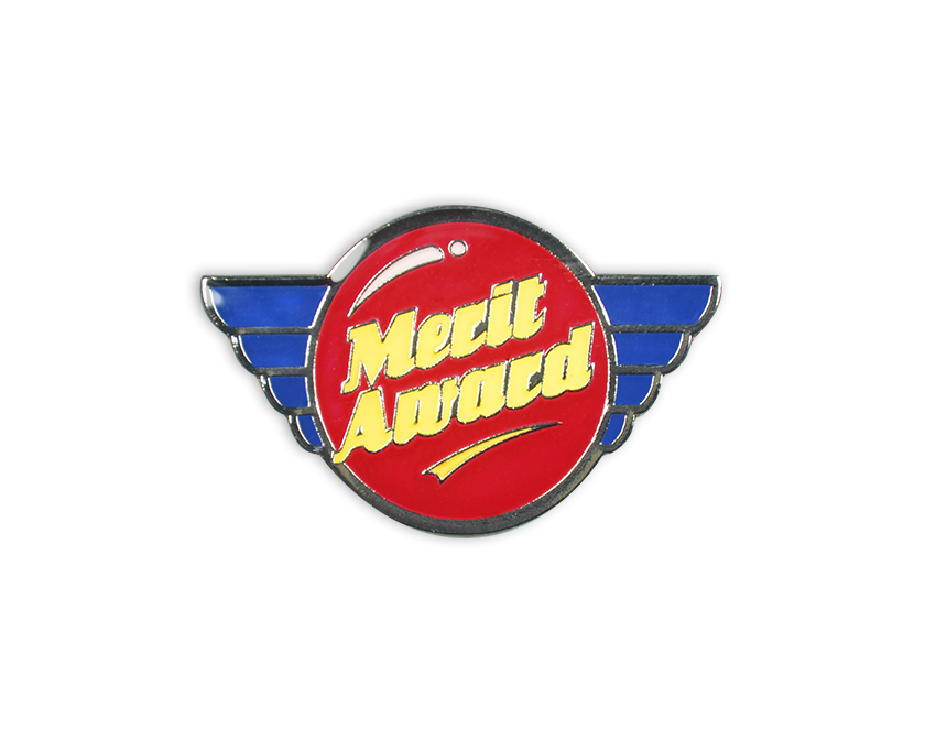 Merit Award retro badge (pack of 5)