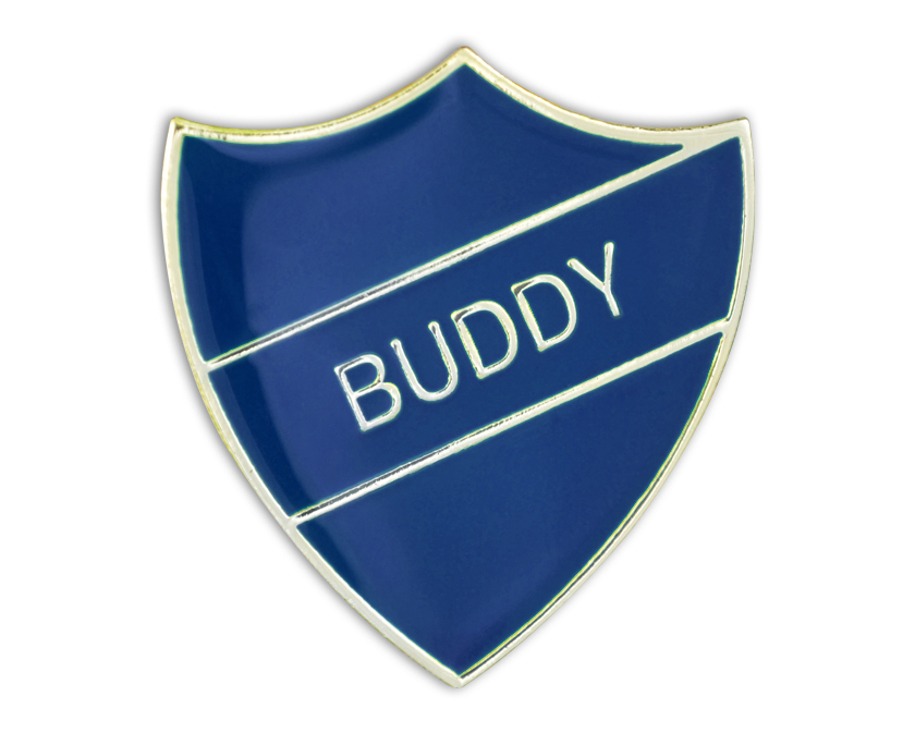 BUDDY shield badge (pack of 5) - Blue