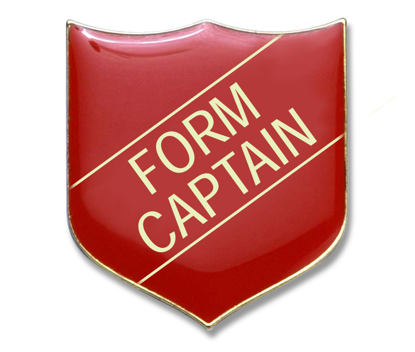 FORM CAPTAIN badge red (pack of 5)