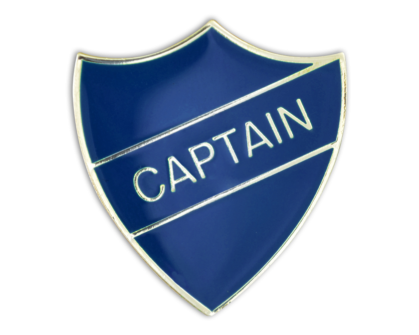 CAPTAIN blue and gold badge(pack of 5)