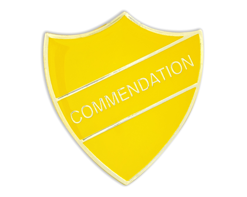 COMMENDATION yellow and gold (pack of 5)