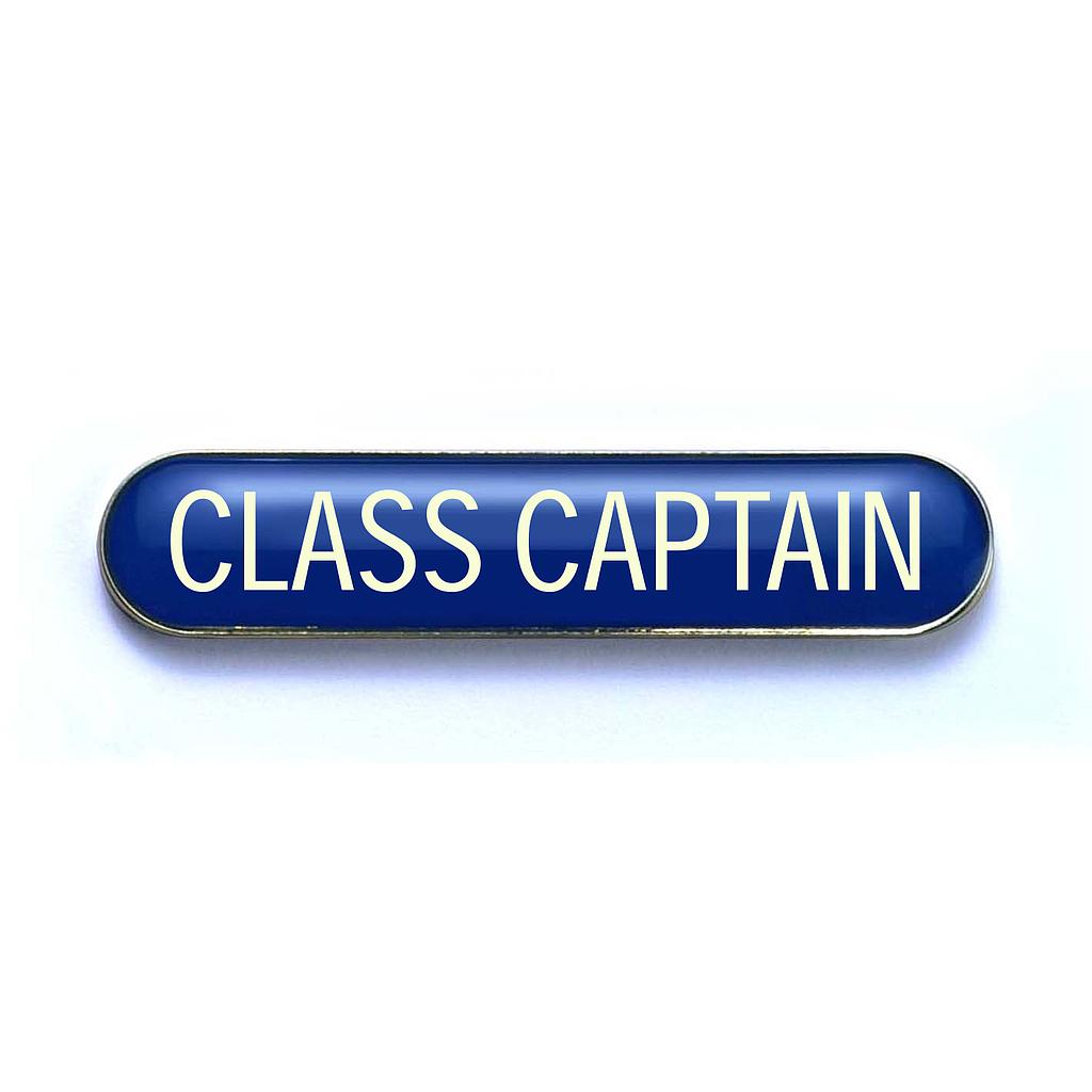 CLASS CAPTAIN badge blue (pack of 5)