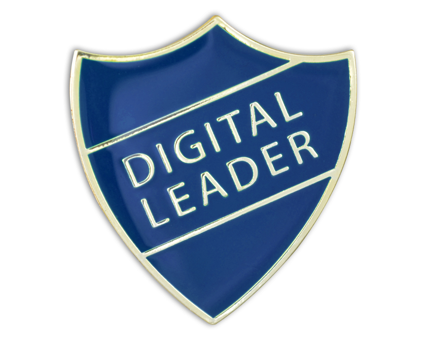 DIGITAL LEADER shield badge (pack of 5) - Blue
